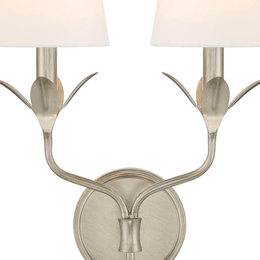 Broche 12'' Antique Silver Sconce