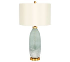 Carley Handblown Green Glass Table Lamp