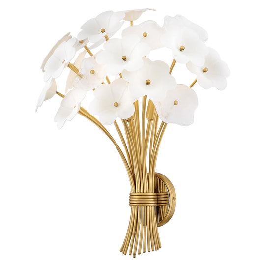 Large Floral Two Light Sconce