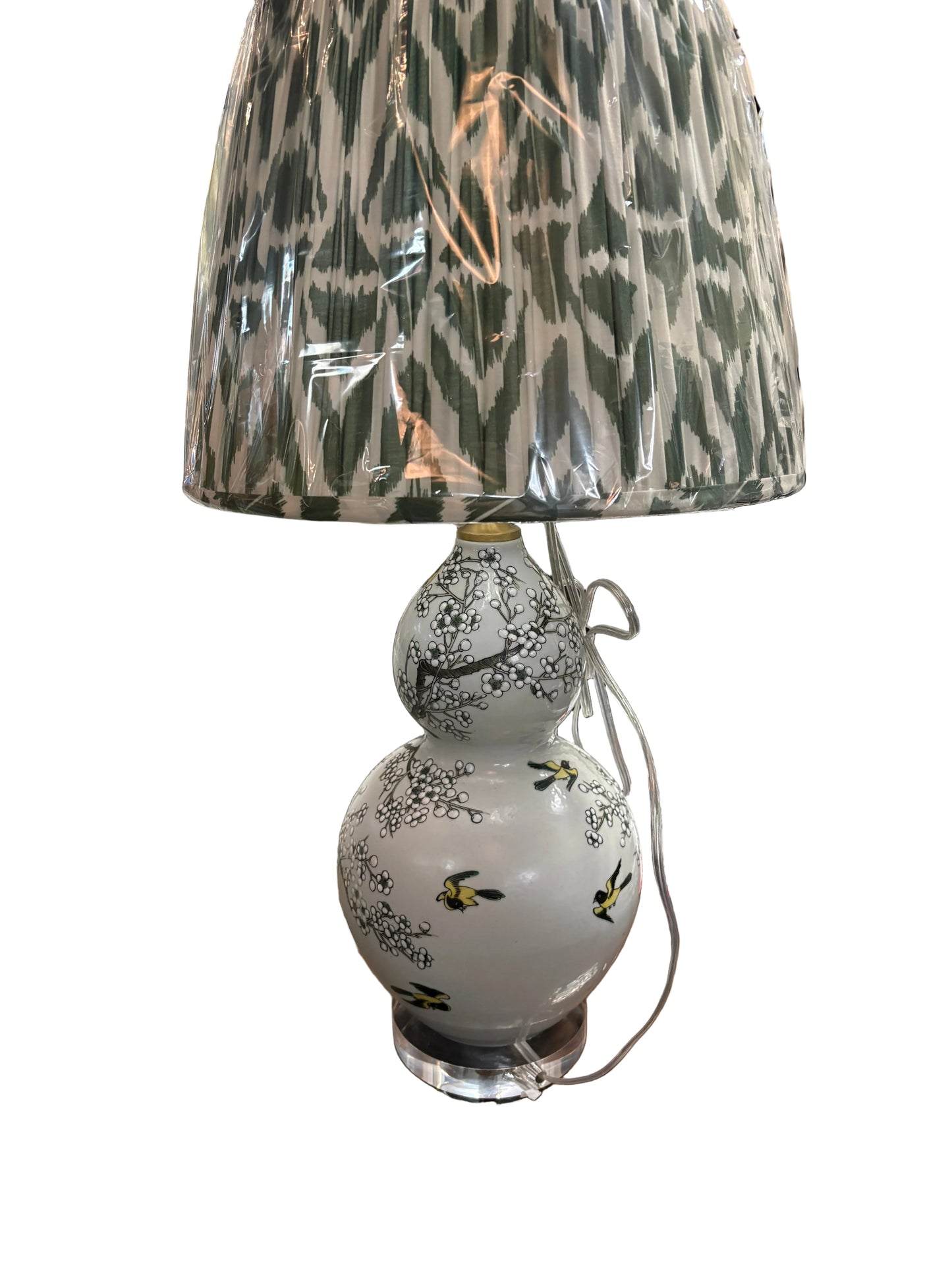 Vintage Flower and Birds Lamp