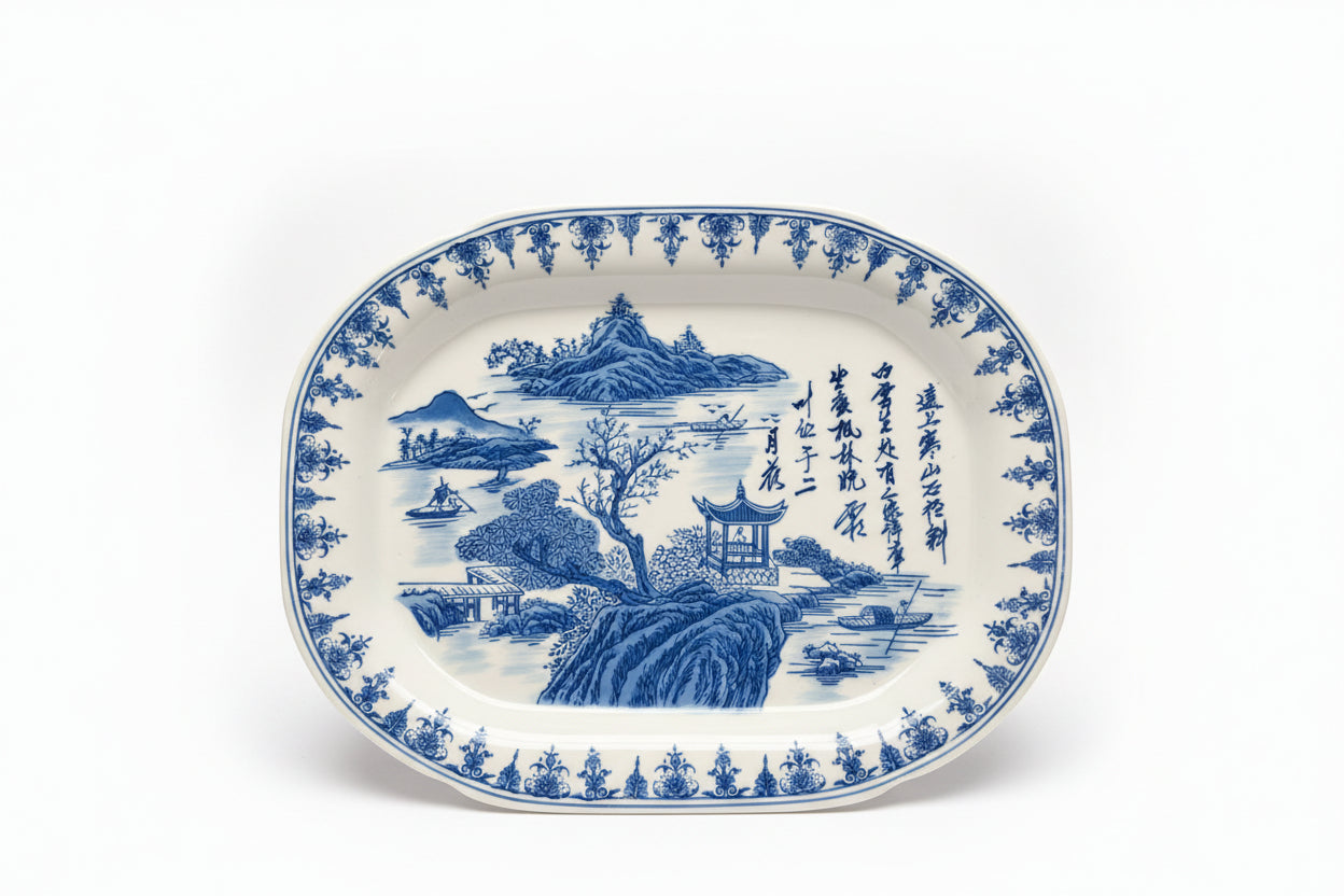 Blue and White Platter