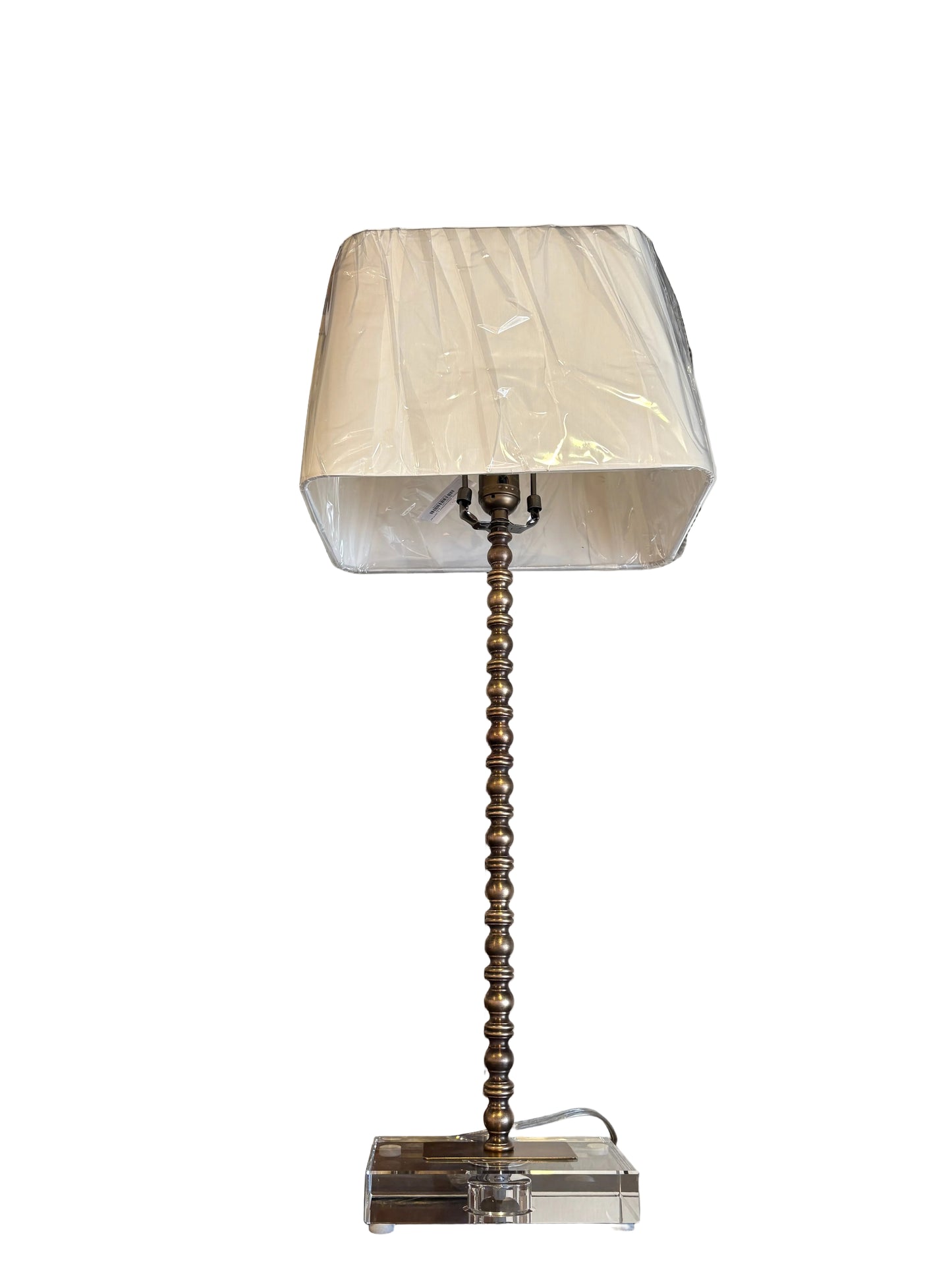Brass Beaded Lamp