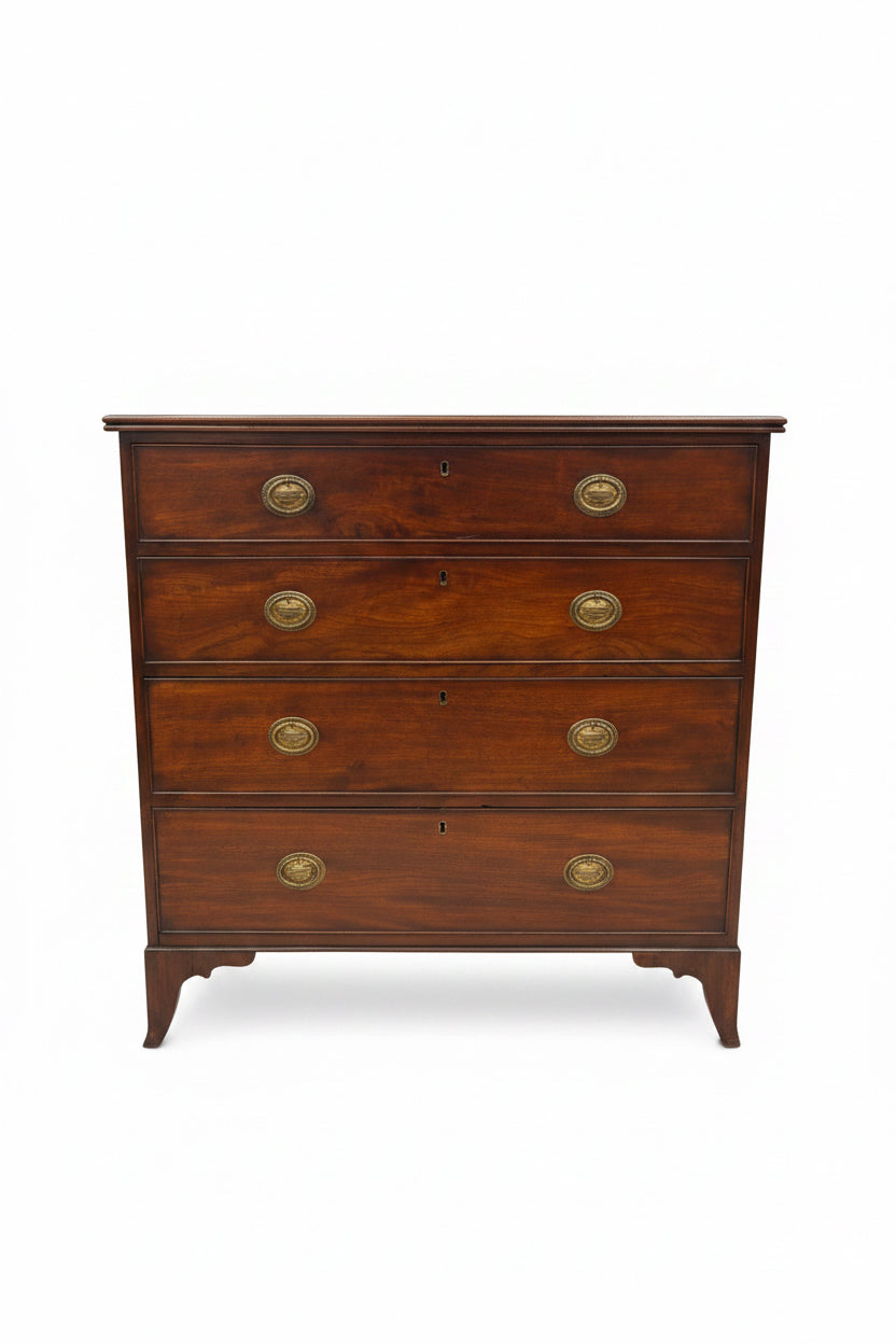 Flat Front 4 Drawer Chest