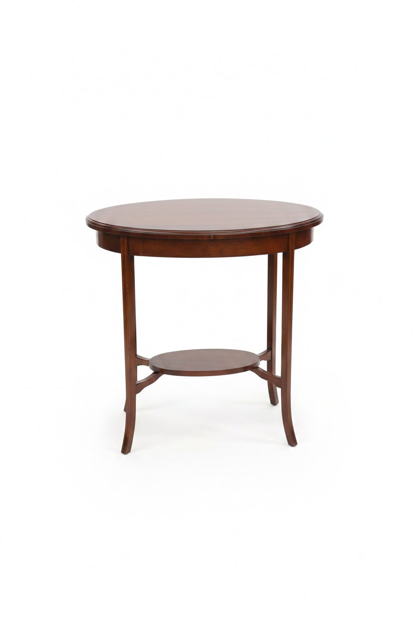 Oval Inlaid Occasional Table