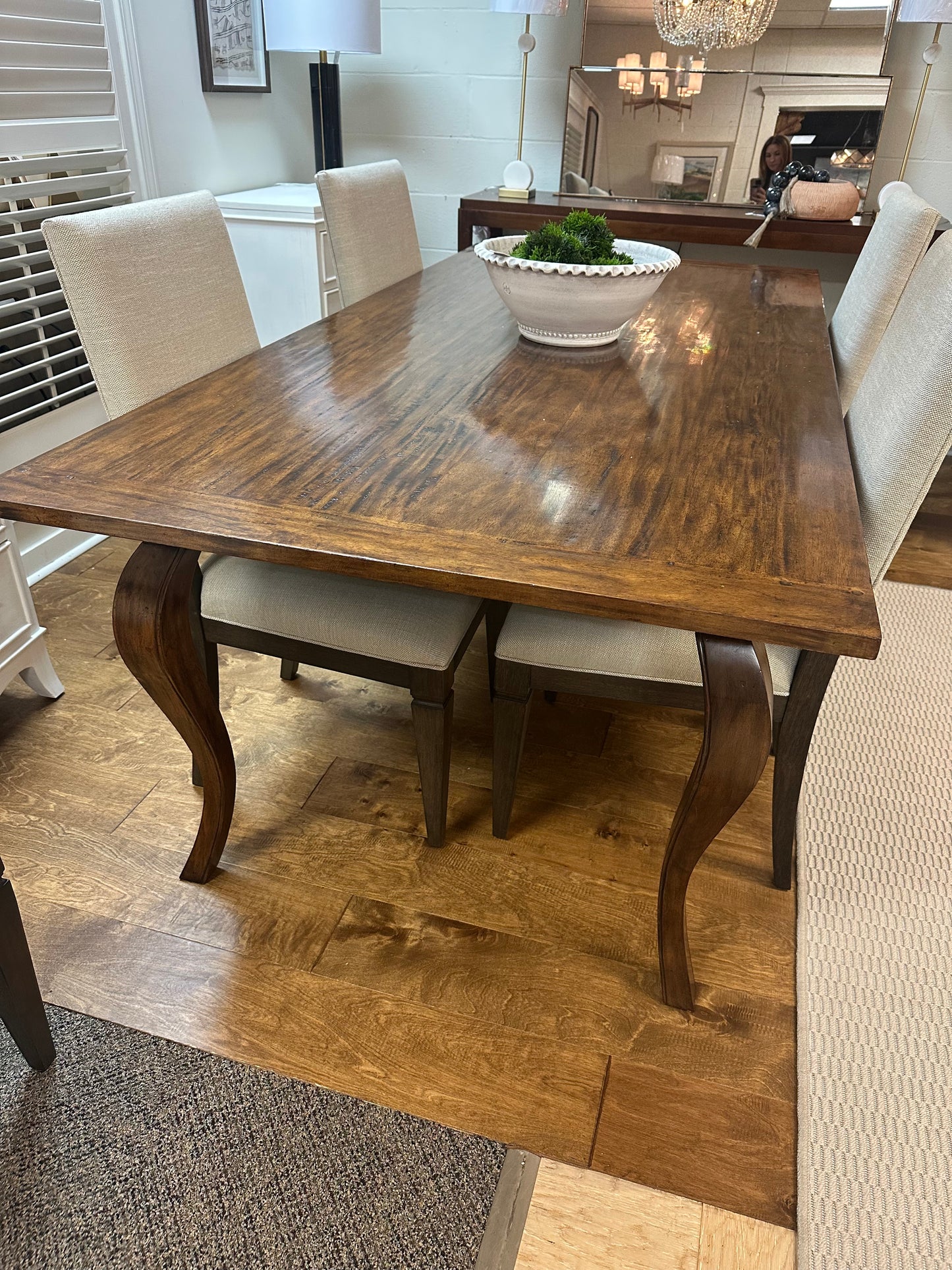 Hand Planed Heavily Distressed Dining Table