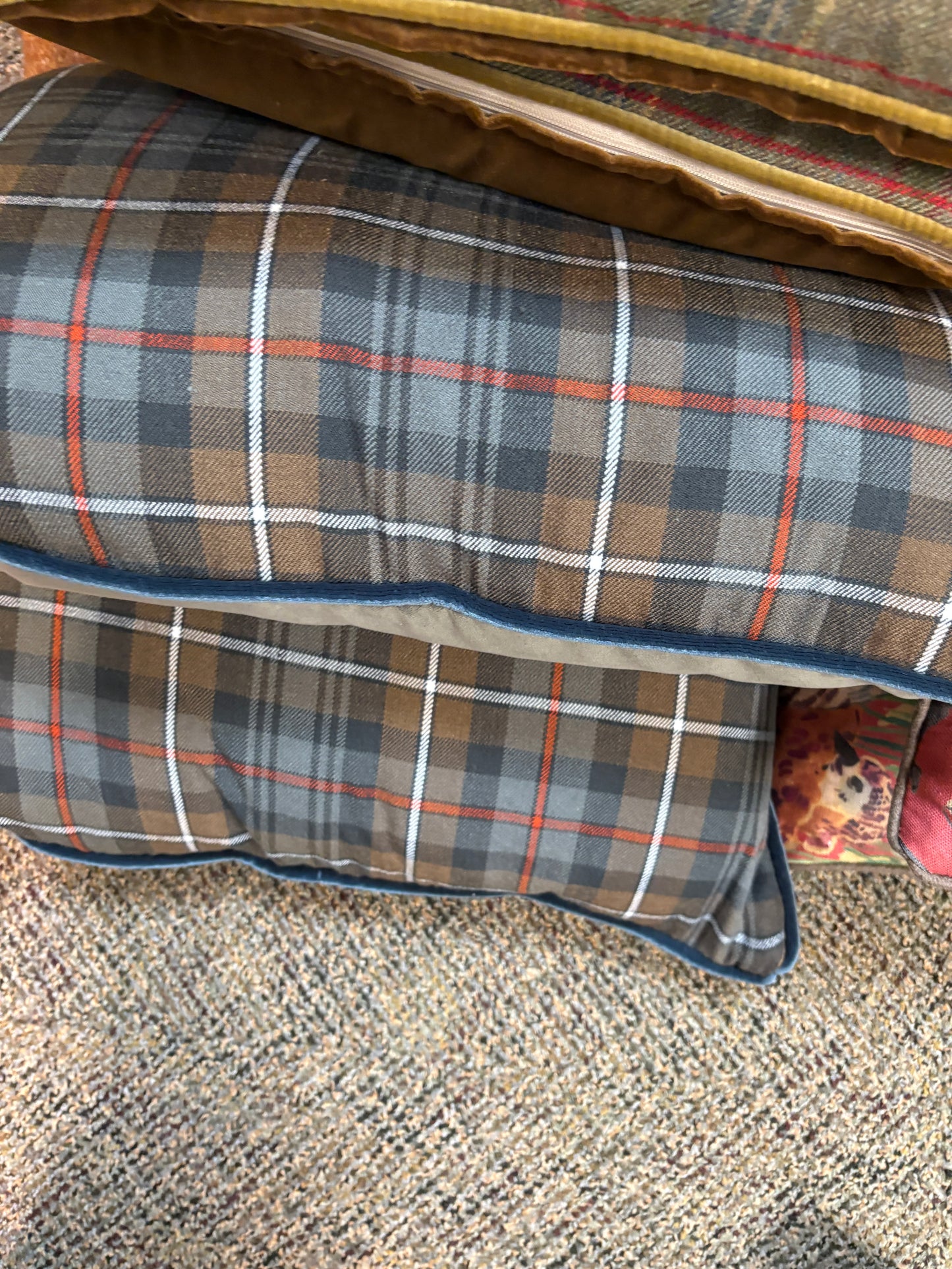 Blue Plaid Large Lumbar