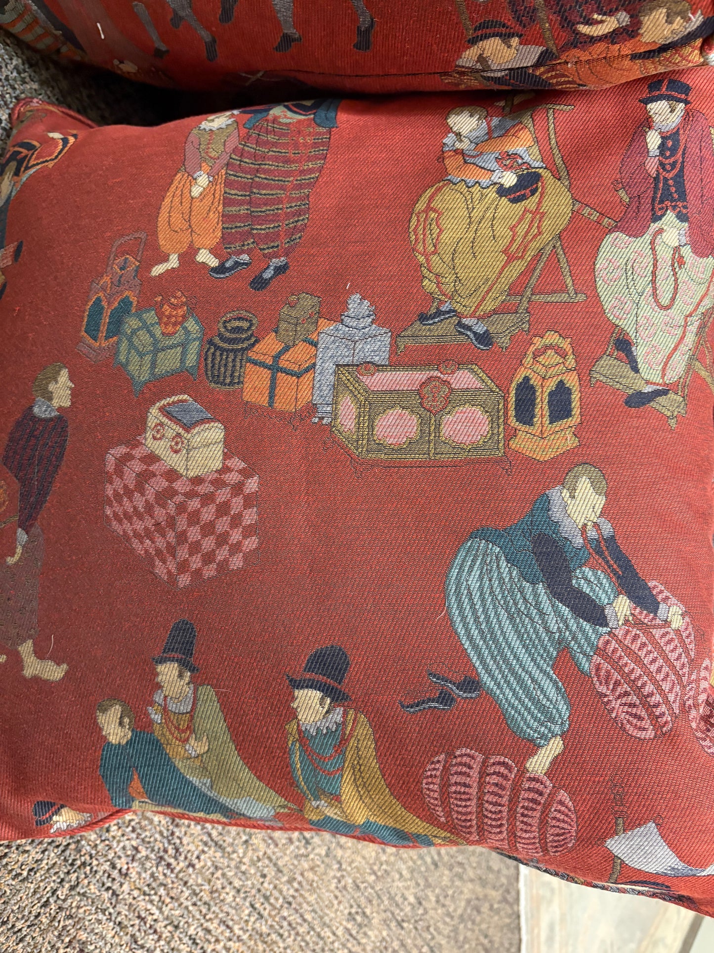 Market Mayham Throw Pillow