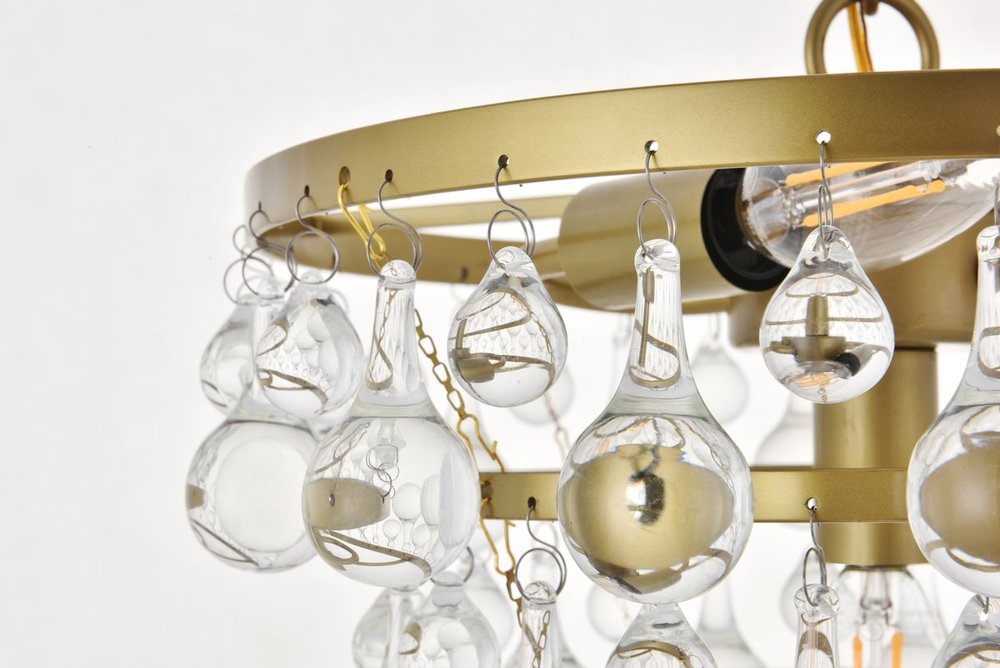 Kora 3 light Brass Pendant