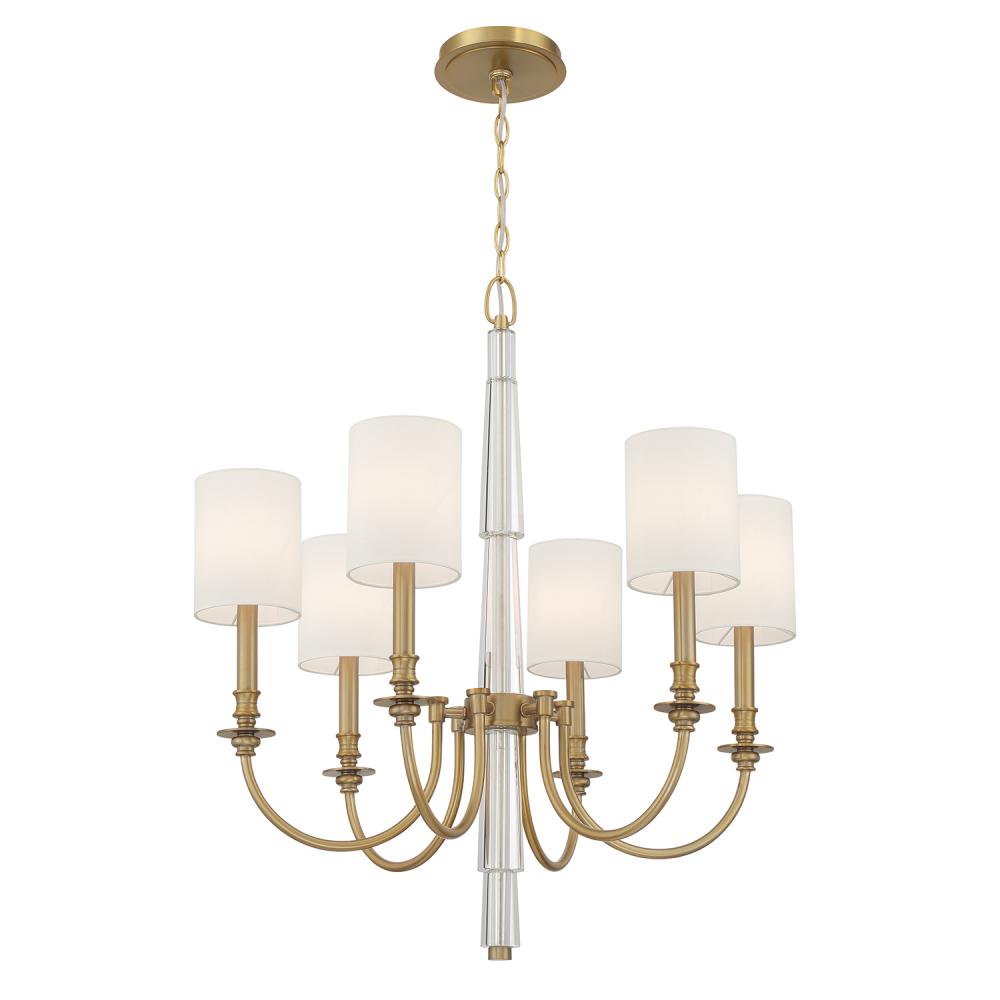 LLOYD AGED BRASS CHANDELIER