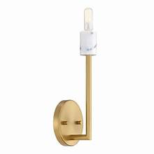 1 LIGHT MARBLE AND BRASS SCONCE
