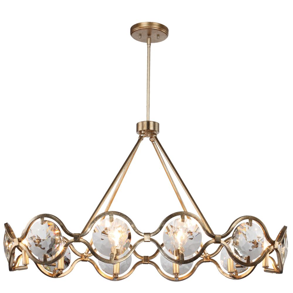 QUINCY DISTRESSED TWILIGHT LINEAR CHANDELIER