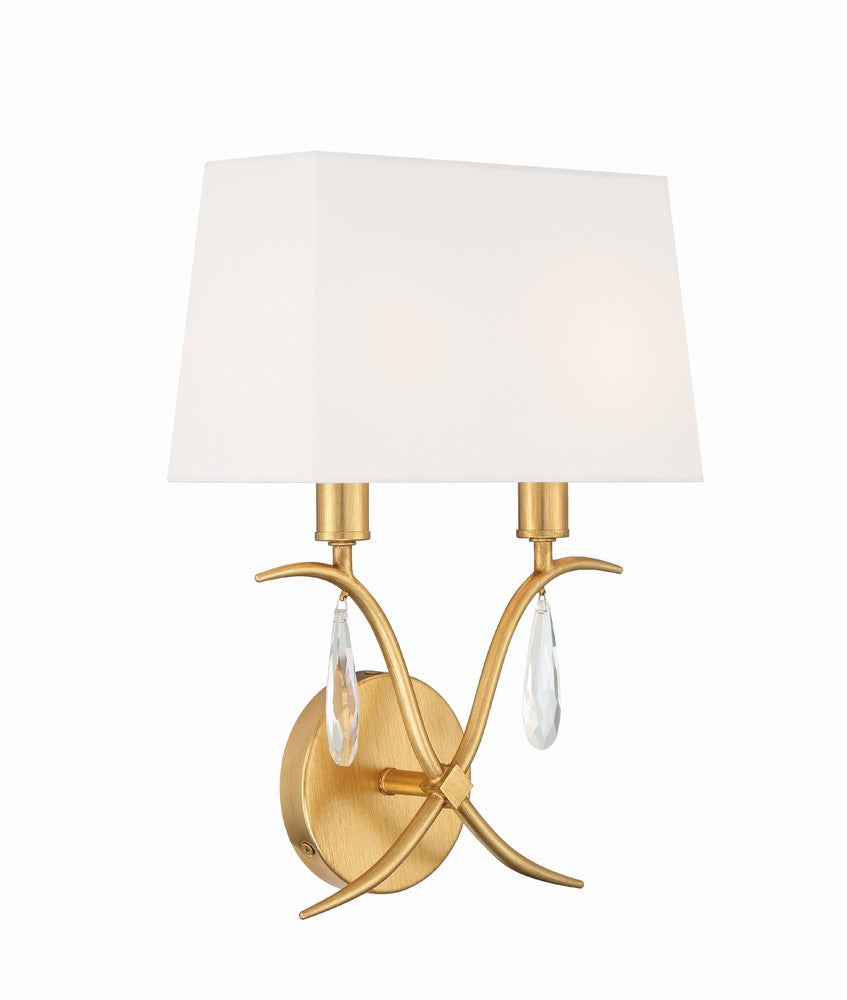 ROLLINS ANTIQUE GOLD DOUBLE SCONCE