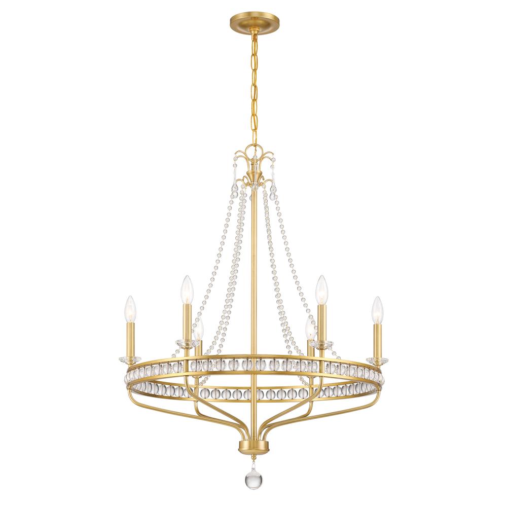 Seville Aged Brass Chandelier