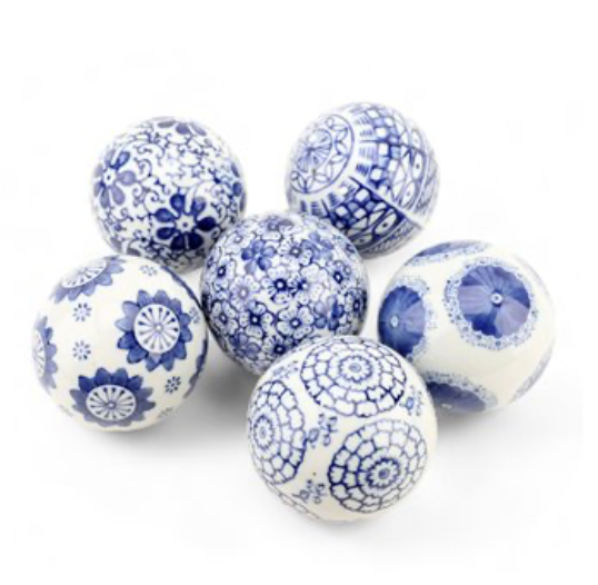 7CM Blue and White Ball