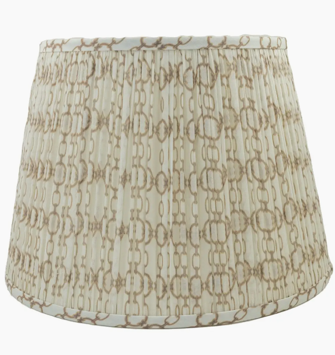 Shirred Empire Shade-Brown & White (Shade Only)
