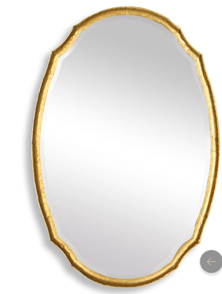 Gold Oval Mirror
