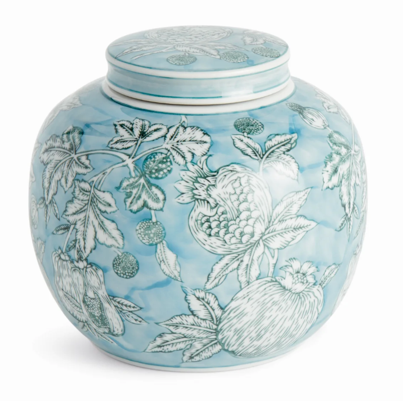 Pomegranate Sketch Lidded Jar