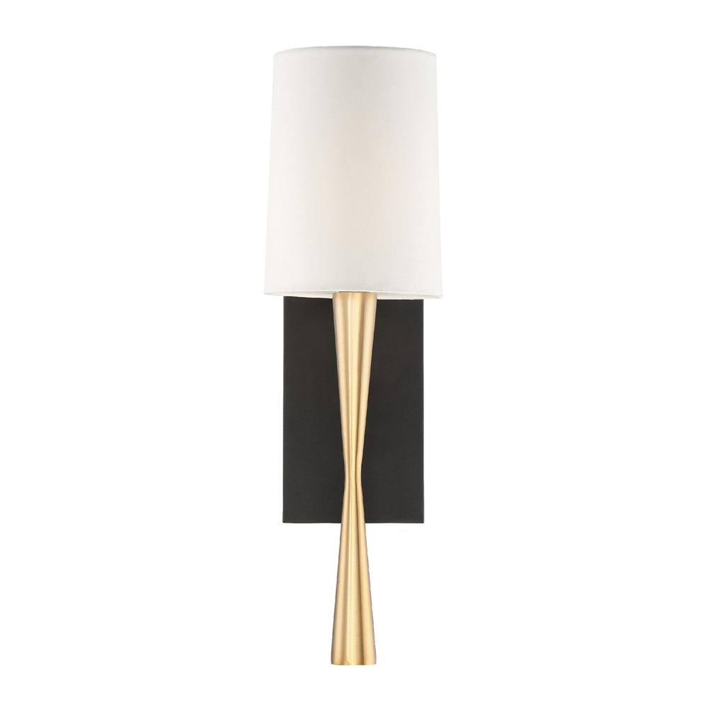 TRENTON SCONCE IN BRASS AND BLACK