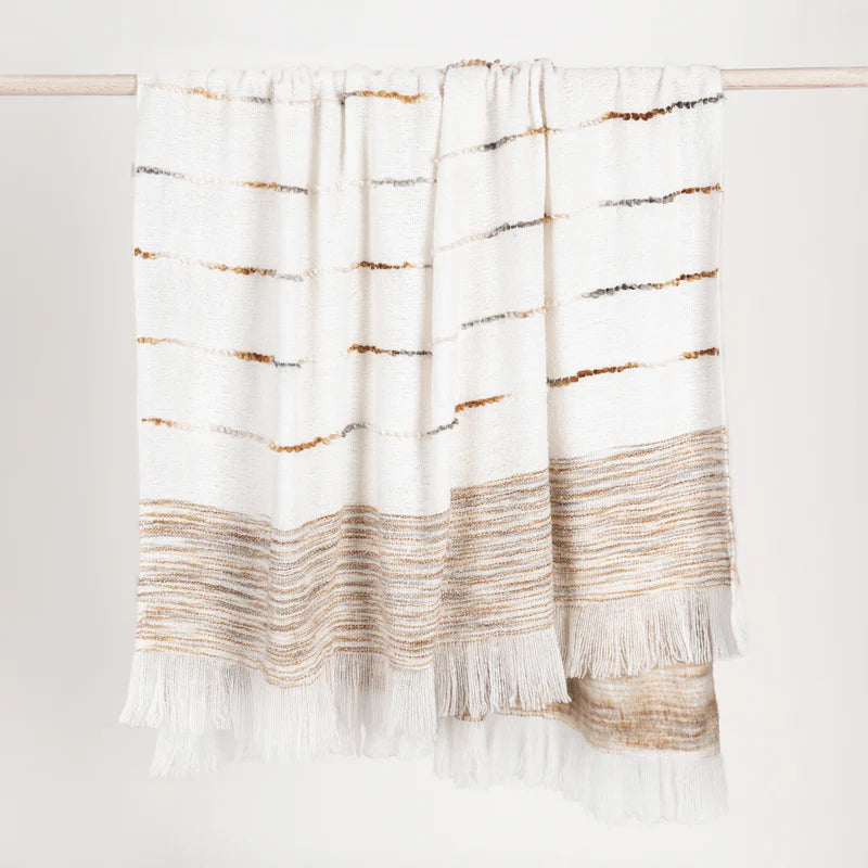Albedo Ivory/ Rust Throw
