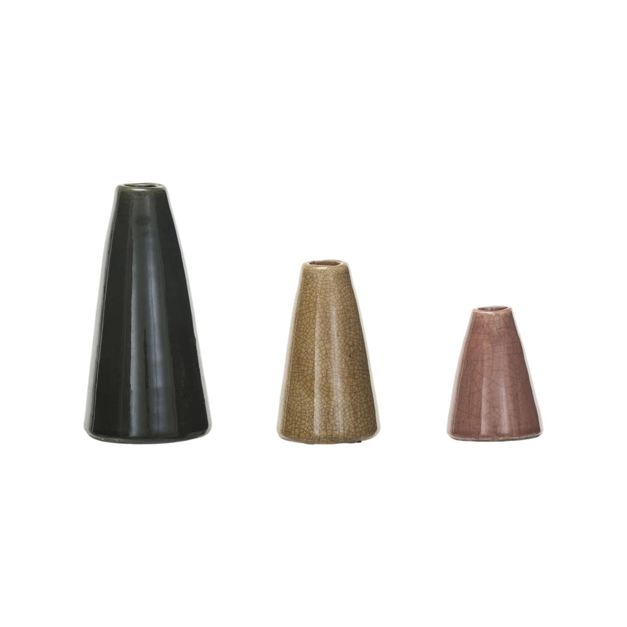Terracotta Vases-cracked glaze