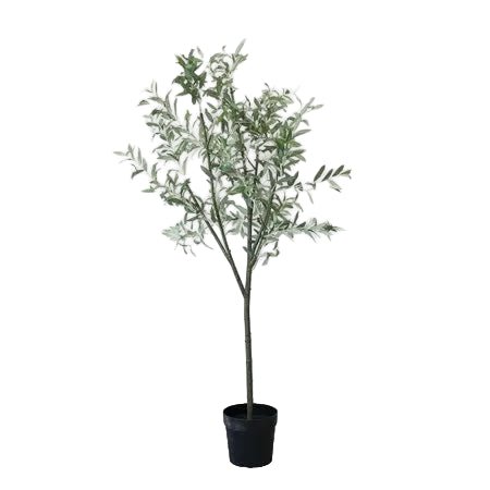 18"L Faux Olive Tree in Plastic Pot