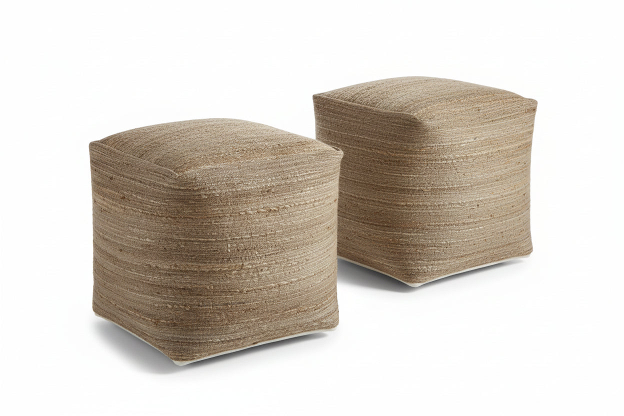 Shiro Pouf-Beige