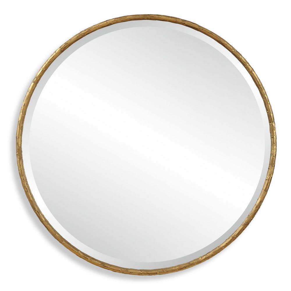 Sutton Round Mirror-Gold