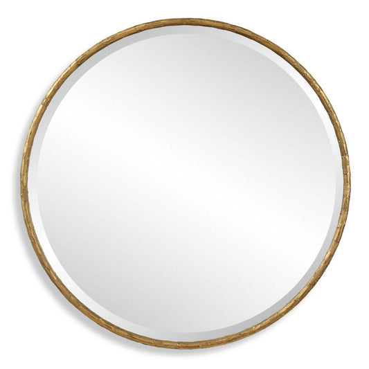 Sutton Round Mirror-Gold