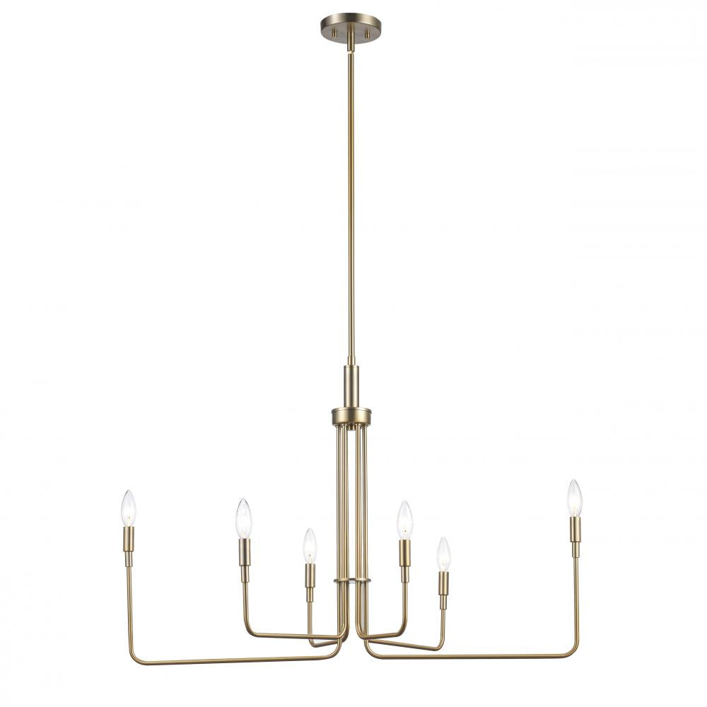6 LIGHT CANDLE CHANDELIER