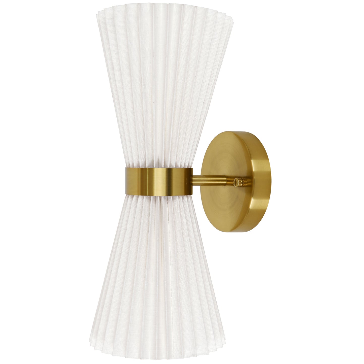 2 LIGHT PLEATED SHADE SCONCE