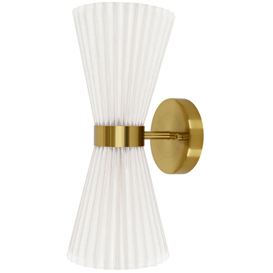 2 LIGHT PLEATED SHADE SCONCE