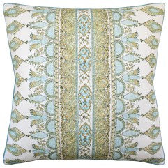 Akola Stripe Seaglass/Gold Lumbar Pillow