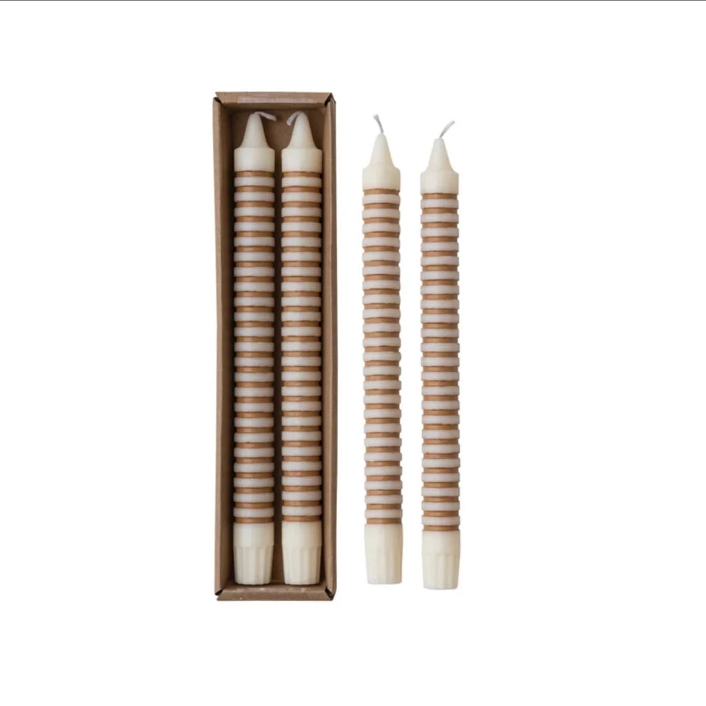 Stripe Taper Candle