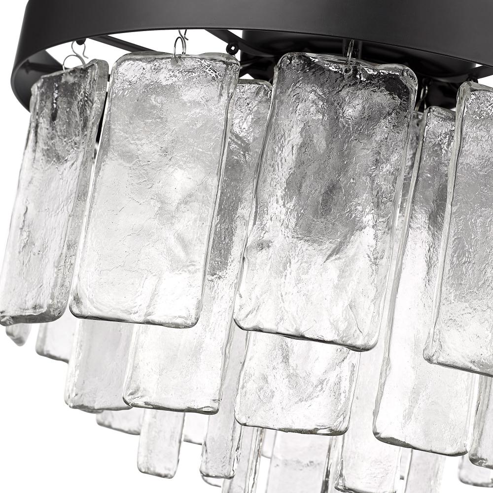 Golden Lighting Ciara 3-light Flush Mount in Matte Black