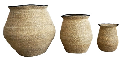 Natural Basket with Black Trim