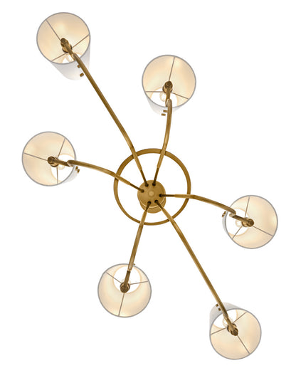 six light linear chandelier