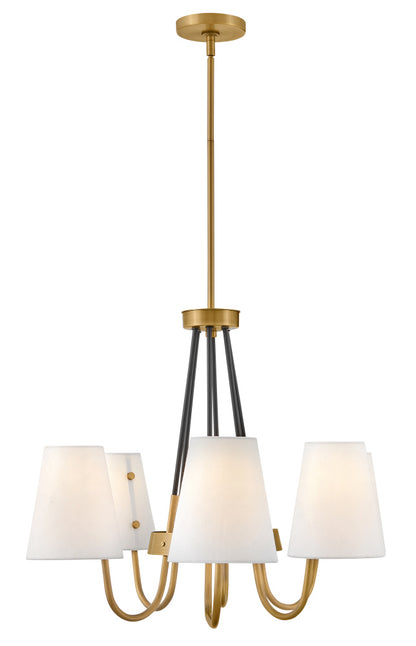 six light linear chandelier
