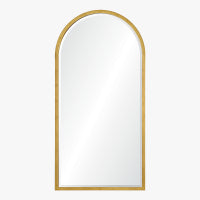 Distressed Gold Leaf Arched Mirror