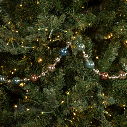 6' BLUE, BRONZE & SILVER BEADED GARLAND