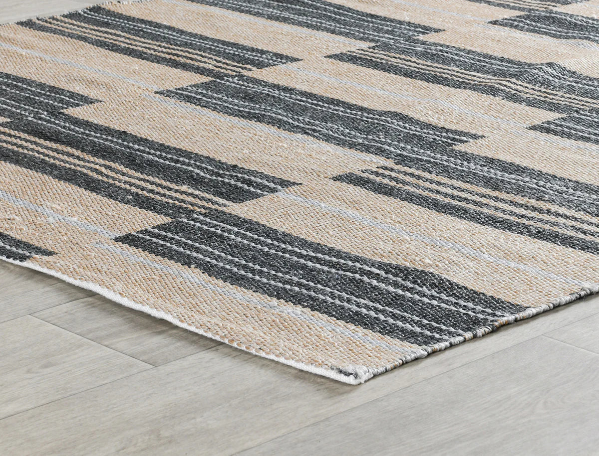 8x10 Indoor/Outdoor Colton Stripe Rug - Charcoal