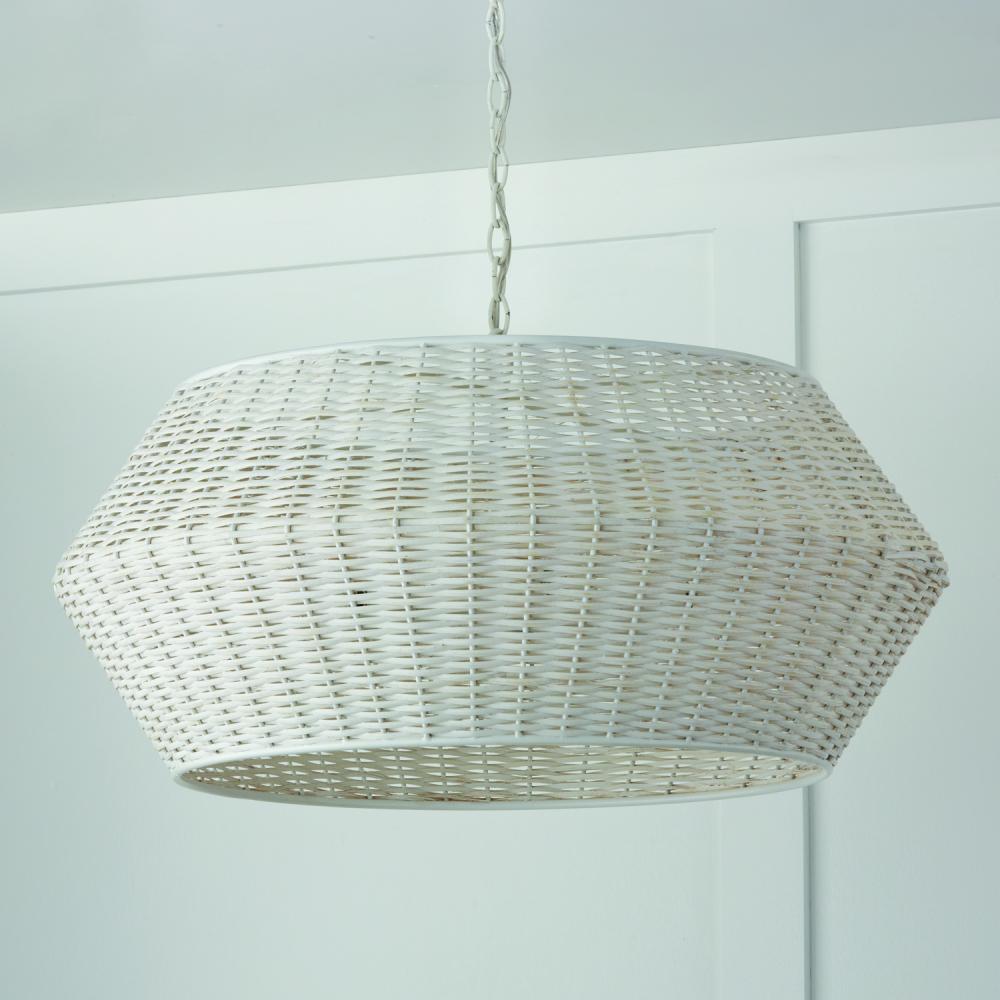 SIX LIGHT WICKER PENDANT