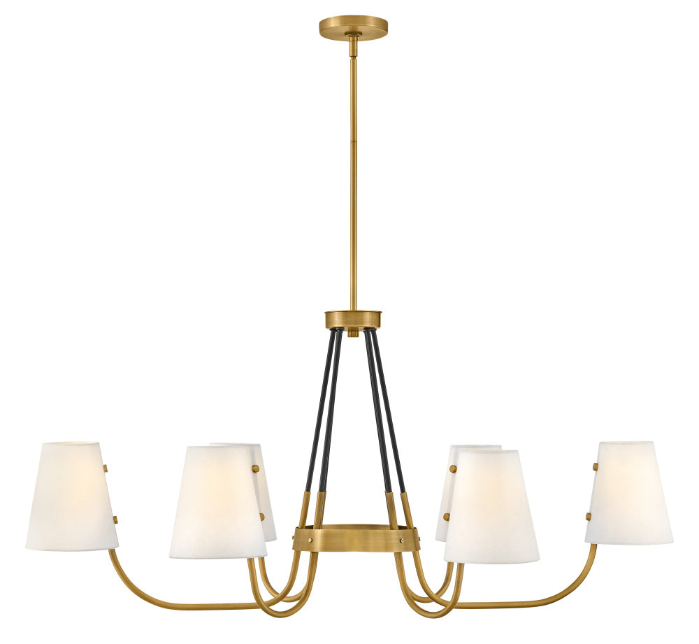 six light linear chandelier