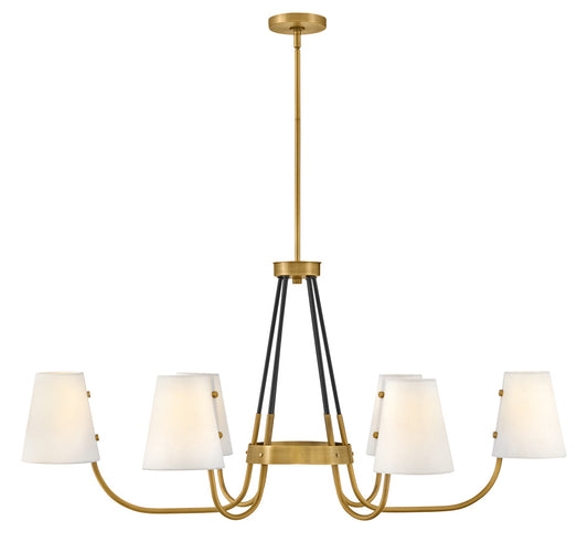 six light linear chandelier