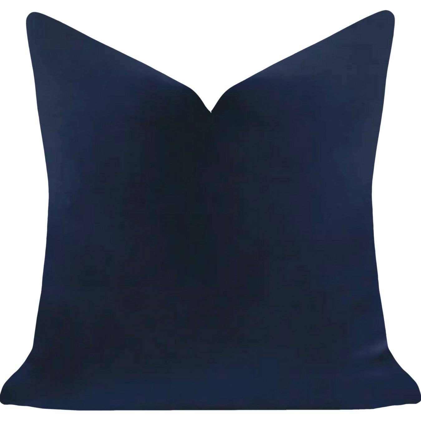 Cobalt Blue Solid Velvet Pillow