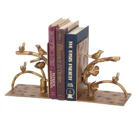 Antique Gold Nesting Bird Bookend