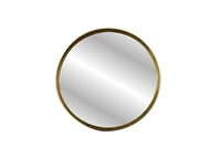 Large Round Mirror-Brass Antique