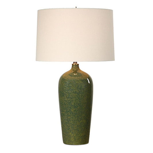 Distressed Emerald Green Table Lamp