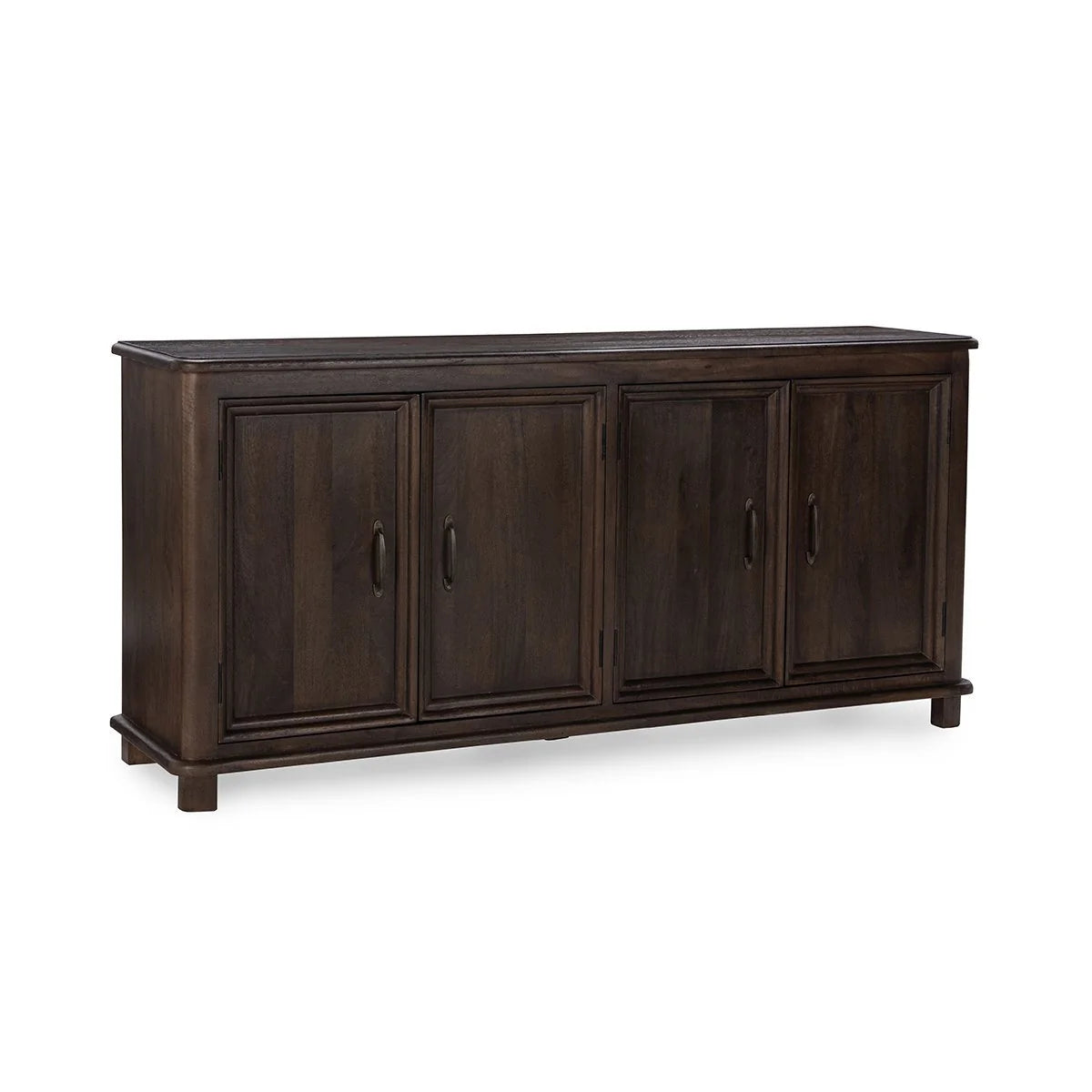 Brookside Mango Wood 4 Door Cabinet-Cocoa Brown