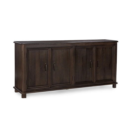 Brookside Mango Wood 4 Door Cabinet-Cocoa Brown