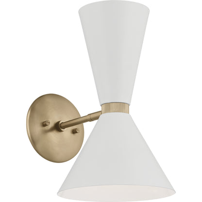 Phix LED 8.75 inch Champagne Bronze with White Wall Sconce Wall Light